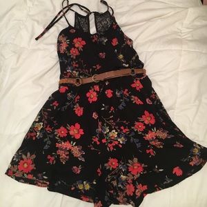 Floral printed romper